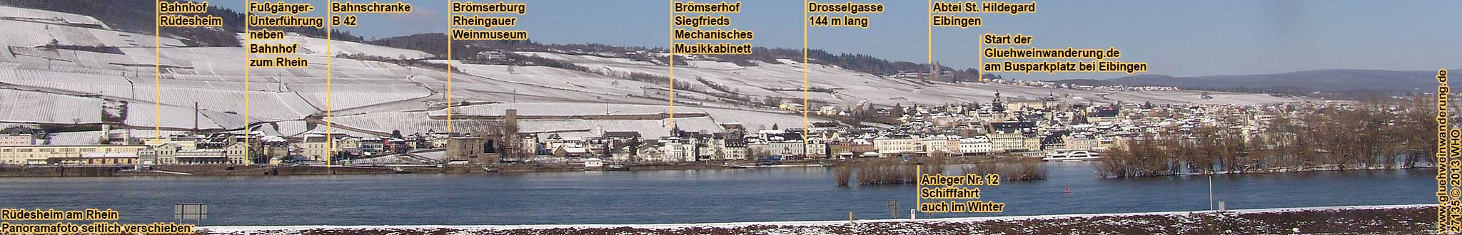 Winterliche Wanderung bei Rdesheim am Rhein mit Glhweinprobe  Fackelwanderung durch die Rdesheimer Weinberge